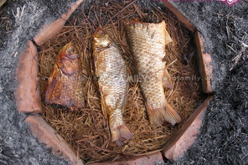 Kết quả của món các chép giòn nướng cá bằng bếp than